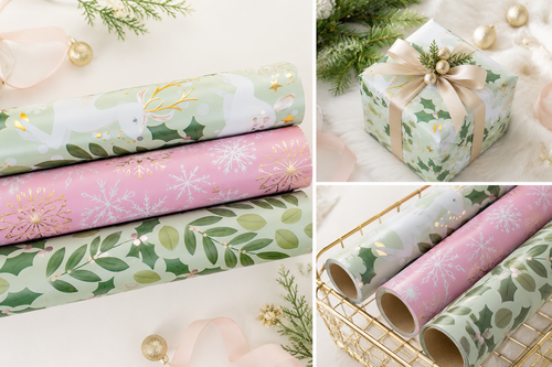 Christmas Wrapping Paper Rolls – 17" x 10 ft, Set of 3